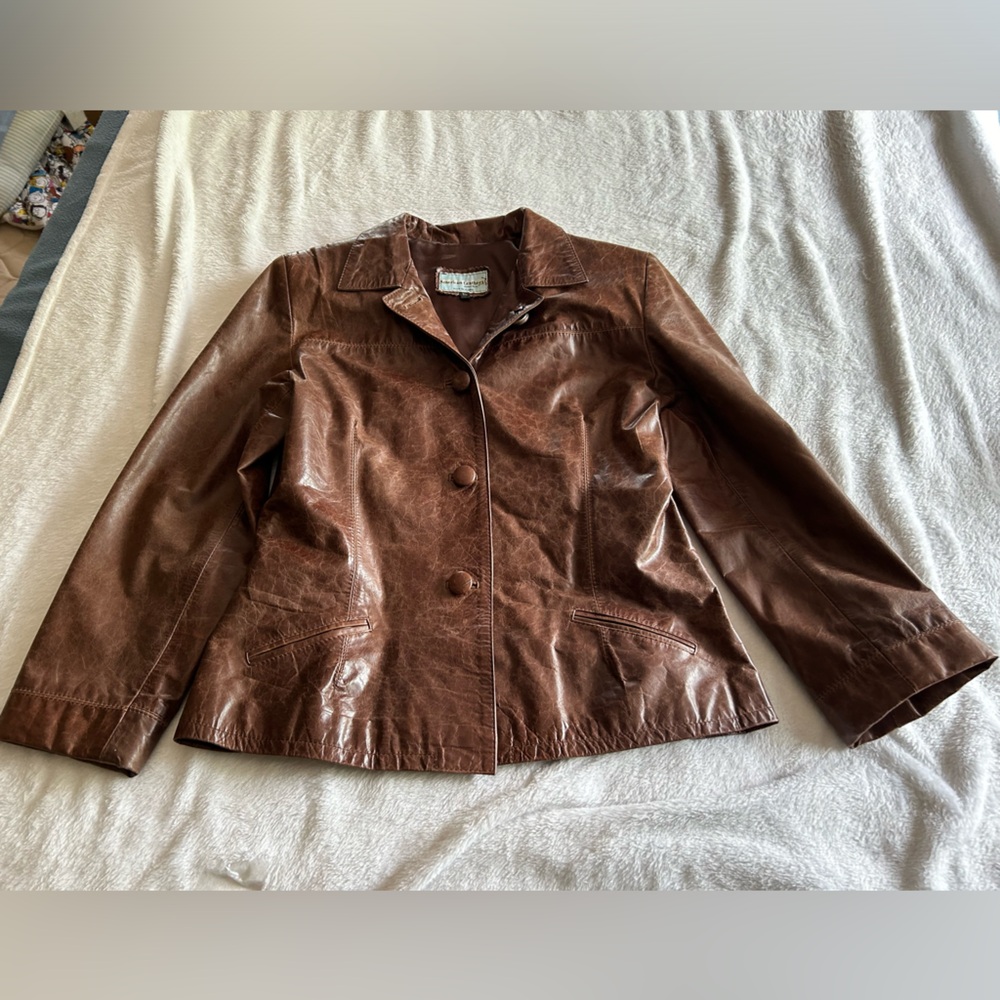 American Leathers made in Argentina brown leather jacket. Size XL